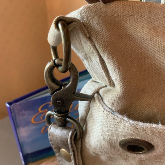 Myra Bag, Crossbody, NEUTRAL and BROWN. Outer shell 100 percent Cotton carve. - Picture 2 of 10